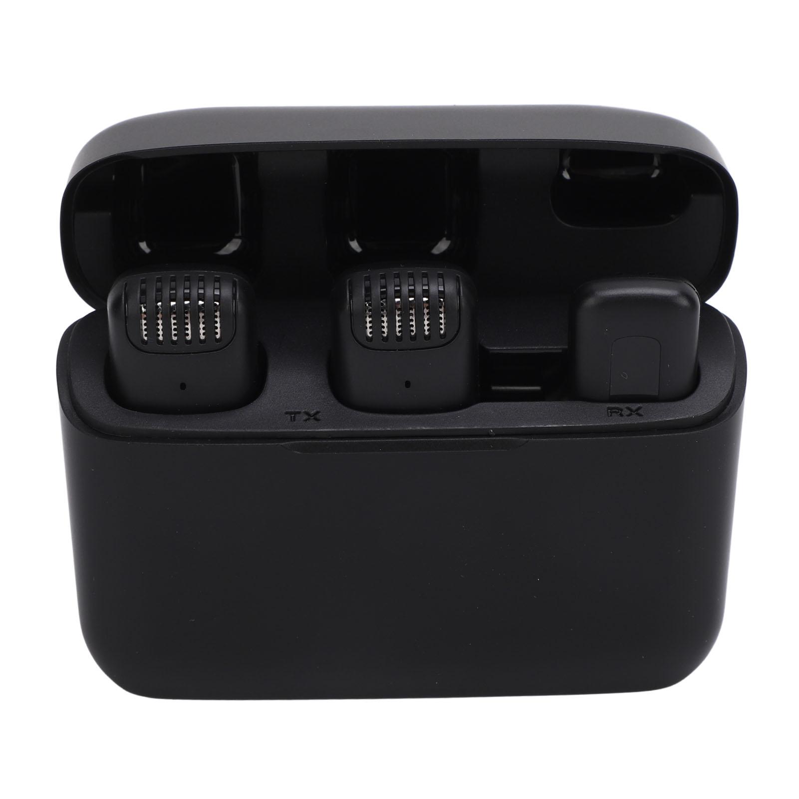 

Беспроводной петличный микрофон с шумоподавлением 2.4G, клипса на петличный микрофон с чехлом для зарядки для живых выступлений