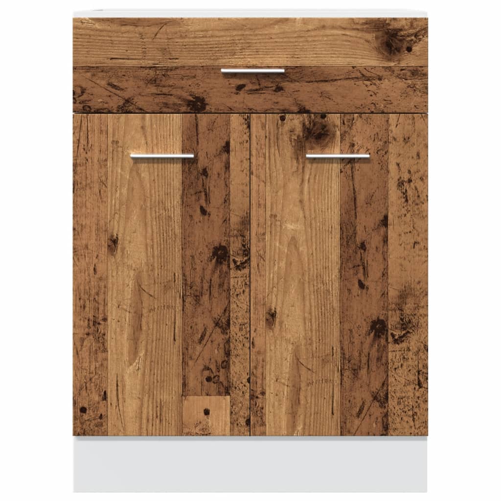 Vidaxl Cabinet With Drawer, Old Wood, 60X46X81.5 Cm