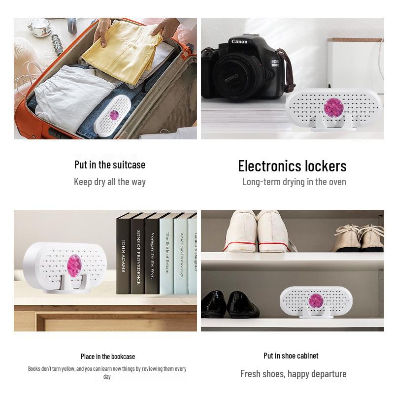 Compact Dehumidifier for Home: Wardrobe, Shoe Cabinet, Bedroom - Moisture & Mold Protection