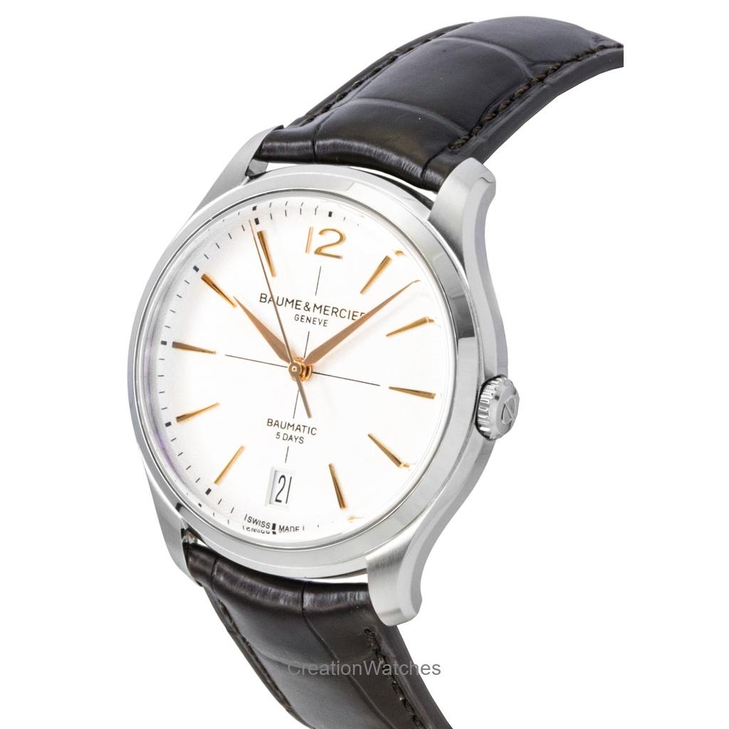 Baume & Mercier Clifton Leather Strap Off White Dial Automatic M0A10773 Men's Watch