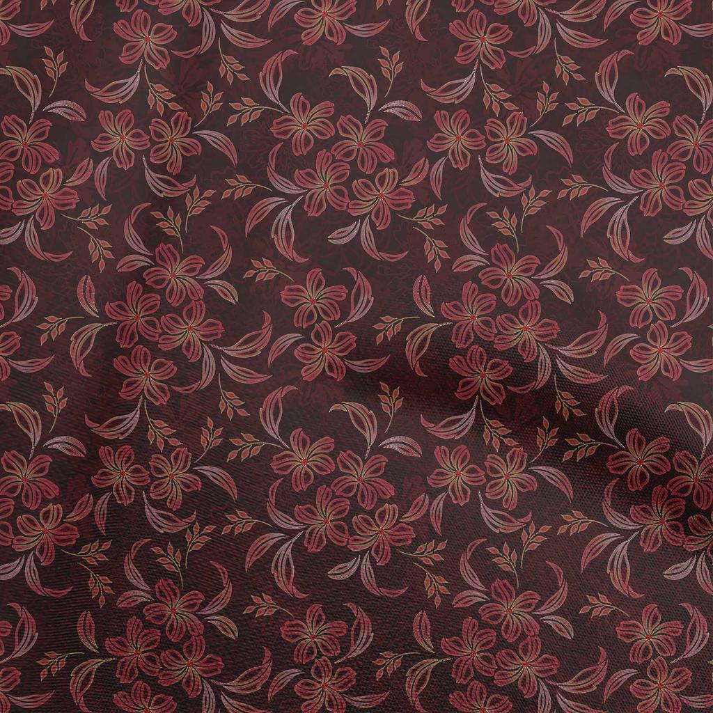 oneOone Cotton Flex Green Fabric Dotted Floral Sewing Material Print Fabric By The Yard 40 Inch