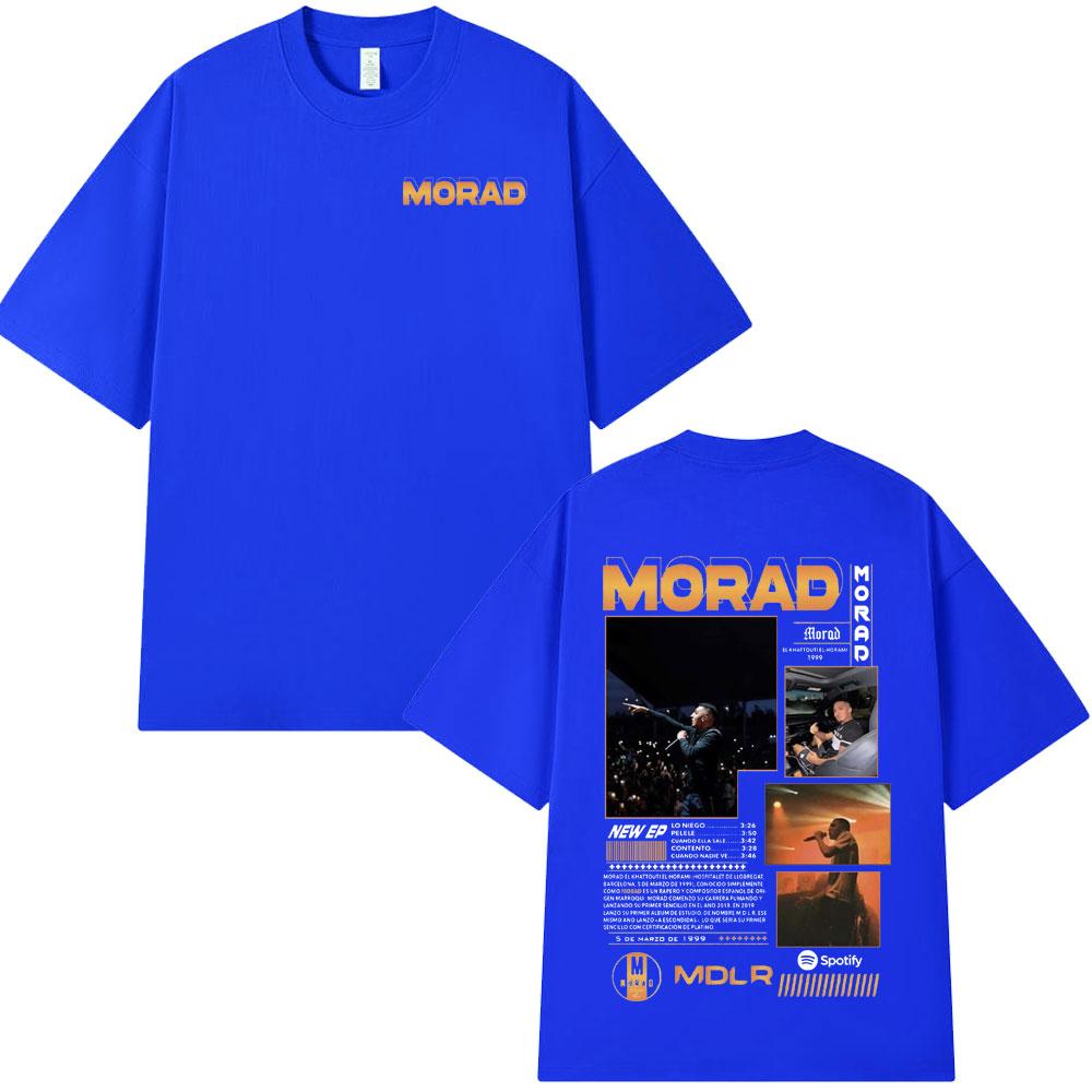 T-shirt Grafica Album Rapper Morad MDLR Unisex Moda Donna Hip Hop Vintage T-shirt Cotone Oversize Manica Corta T-shirt Top
