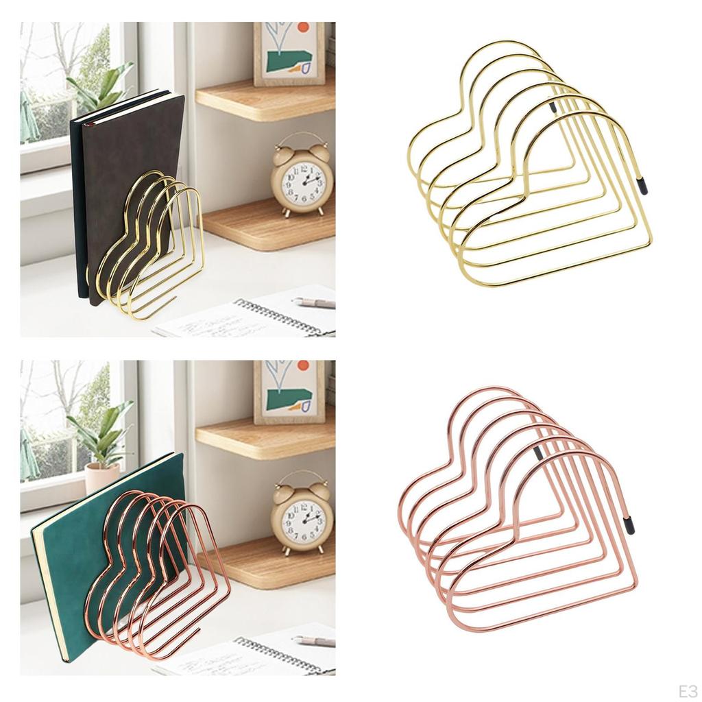 Book End Desk Storage Rack Office Accessories Portable Space-saving Stopper Shelf for