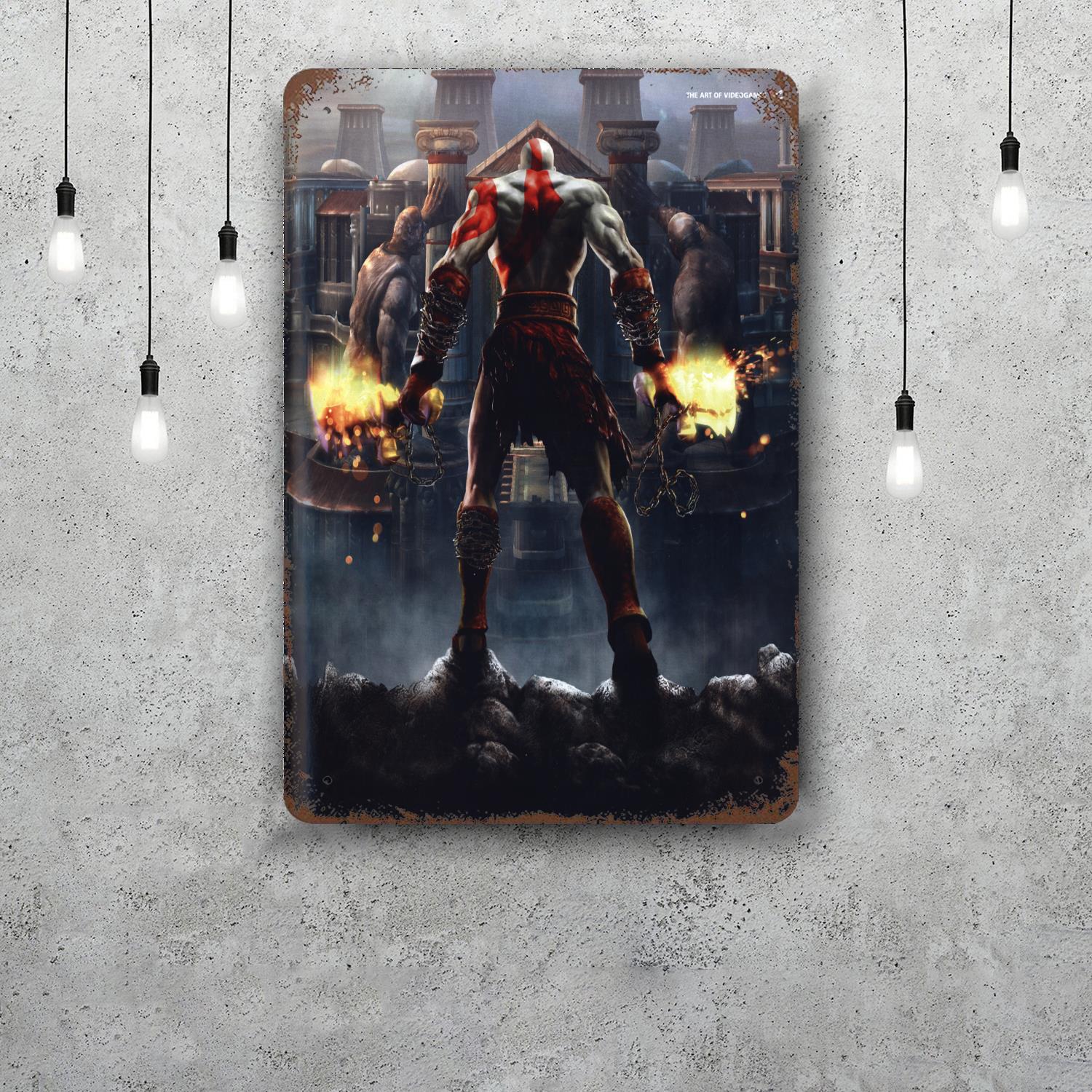 

god of war Decor Vintage Metal Signs Tin Signs Captain Poster Decor for Bar Pub Club Man Cave Wall Decoration 20x30cm（7.8x11.8inch）