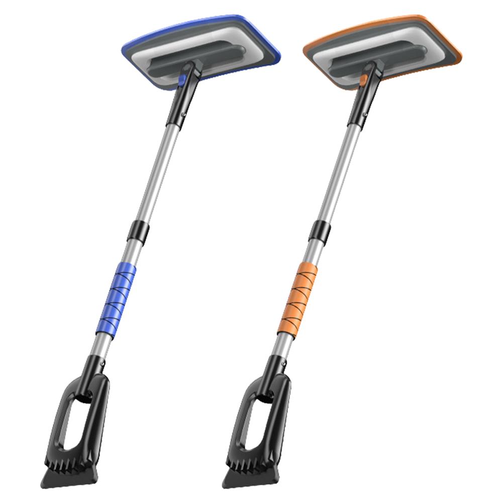 3-in-1 Car Snow Scraper Anti-Slip Extendable Ice Scraper Front Windshield Ice Scraping Defrost Broom for Car Windshield Window