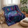 Gaming Tech Circuit Theme Blanket Lightweight Warm Flannel Blanket Decorative Throw Blanket for Home Decoration