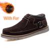 Scarpe da uomo nuove, in pelle scamosciata, casual, con lacci, antiscivolo, da guida, vintage, con punta tonda, autunno inverno, calde, Oxfords