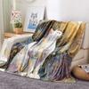 Artistic Cats  Print Flannel Blanket, High quality Comfortable for All Seasons, Home Decor, Warmth and Comfort
