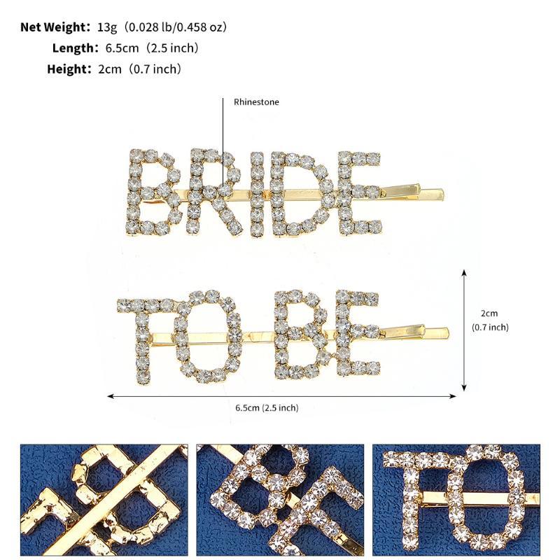 2Pcs Silver Rhinestone Word Hair Clips Barrettes Hairpins Small Hairgrips Headwear Hair Styling Accessories