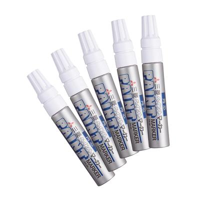 Mitsubishi Pencil Paint Markers, Bold, Silver, 5-Piece Set, PX30.26