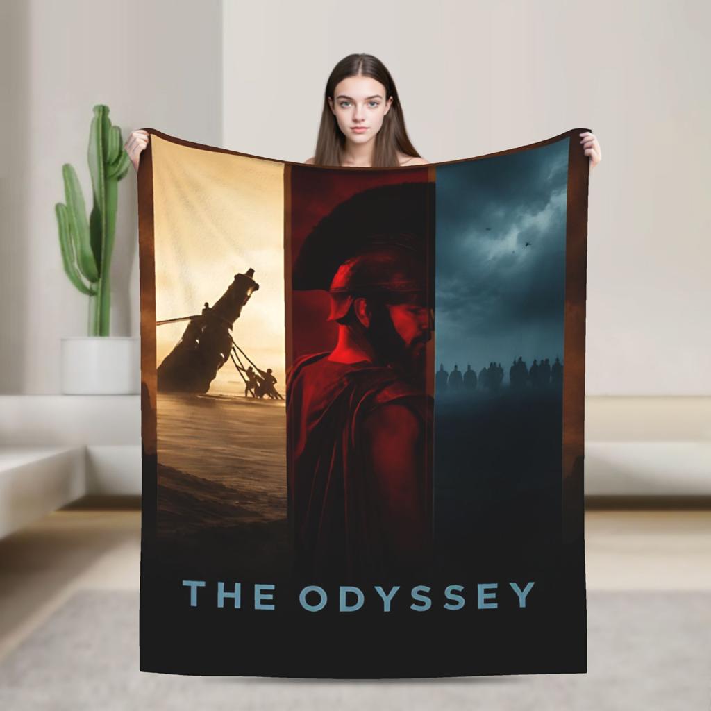 The Odysseys Movie 2026 Blankets Super Soft Velvet Healing Present Throw Blankets Bedspreads