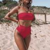 White Push Up Swimsuit Summer Beach Bikini Set High Waist Solid Swimming Suit Women Swimwear Leopard Print Bathing Suits