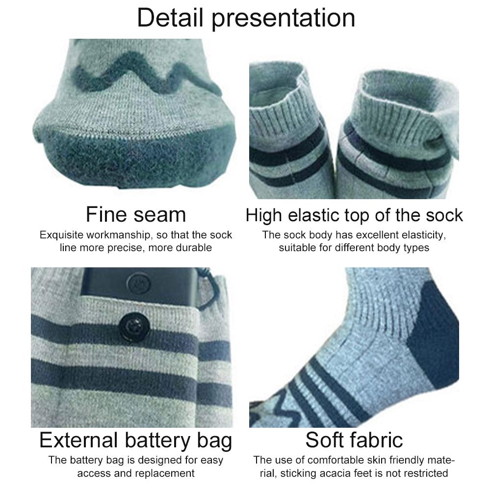 Heated Socks Washable Winter Thermal Socks Outdoor Skiing Foot Warmer for Men and Women
