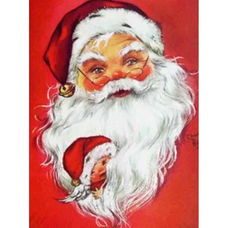 New 5D DIY Diamond Painting Christmas Diamond Embroidery Santa Claus Cross Stitch Full Round Drill Home Decor Manual Gift