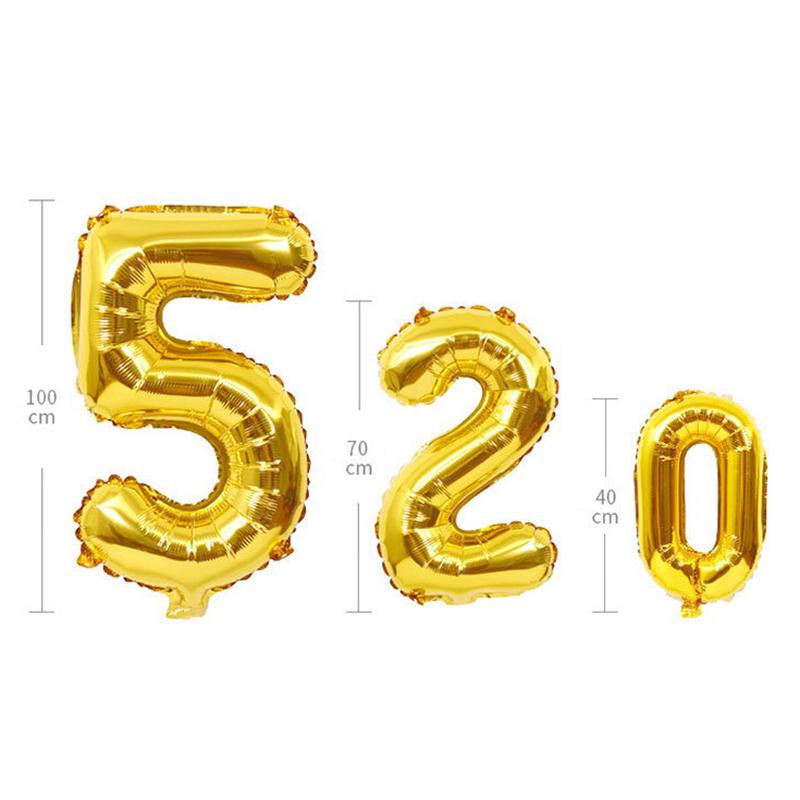 Globo de Papel de Aluminio Número Dorado de 40 Pulgadas Número 0-9 Decoración para Fiesta de Cumpleaños Infantil Juguete para Baño de Bebé Regalo de Graduación