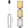 Minimalist Aluminum Black Long Strip Chandeliers For Living Room Wall Decor LED Hanging Light Small Chandelier Dimmable
