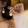 Expensive daughter~ Exquisite celebrity daughter extravagant pearl earrings personalized fashion self-kept earrings