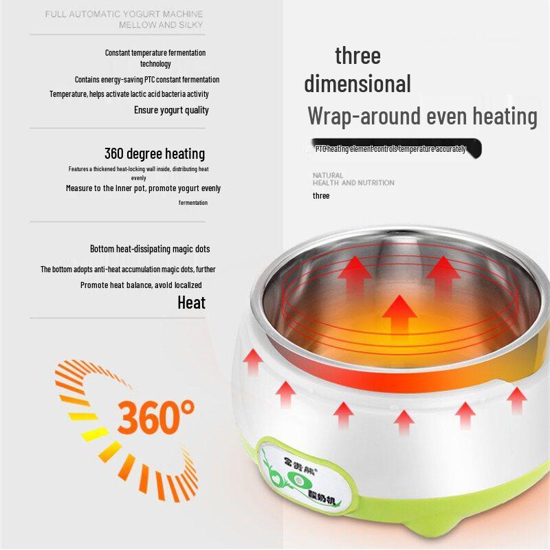 Automatic Yogurt, Natto, and Rice Wine Maker with 50 Bacteria Powder and 3 Cups - Multi-Functional Household Mini Machine