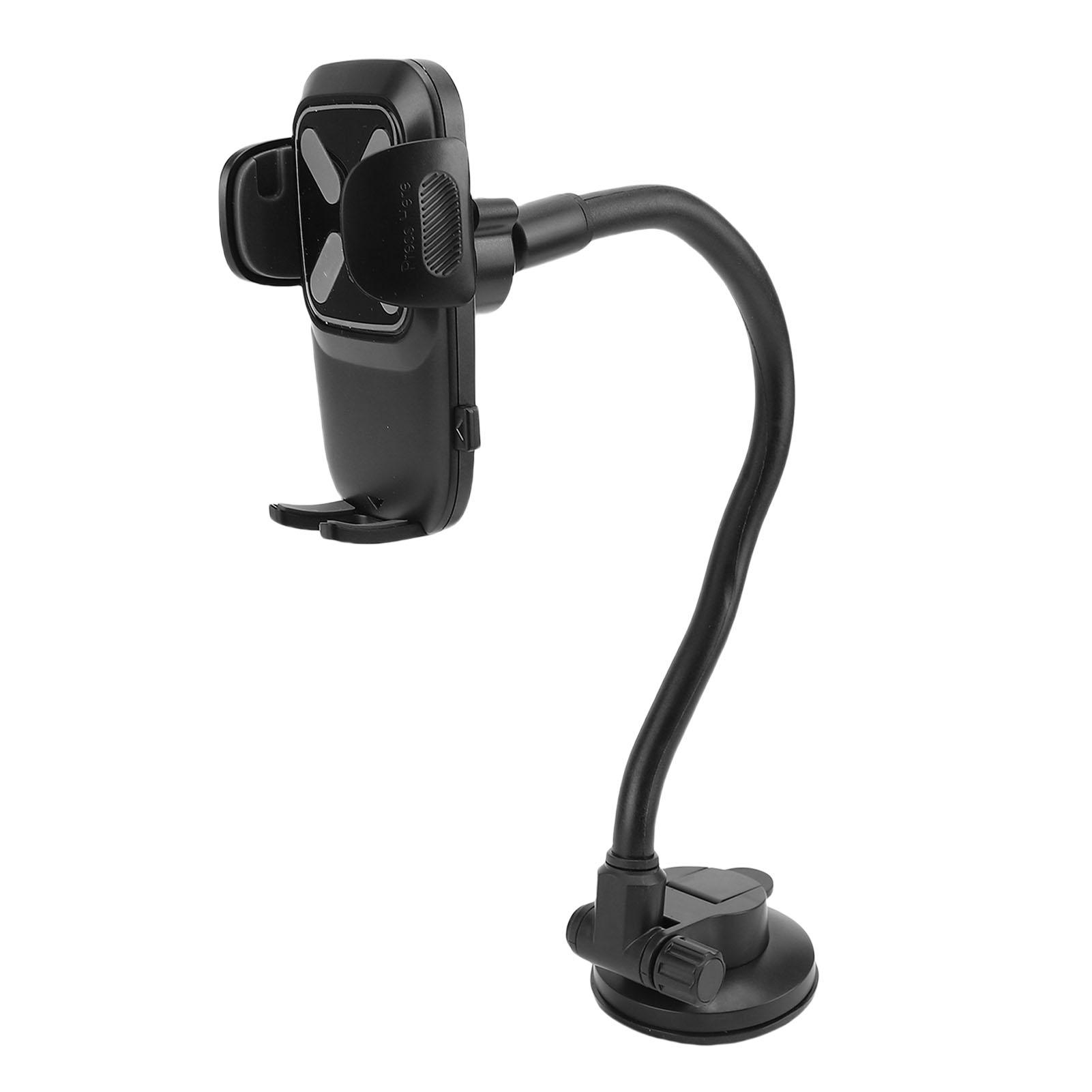 

Gooseneck Car Phone Holder Quick Release 360 Deg Rotating Dashboard Phone Mount with Suction Cup Anti Shake Stabilizer for All Smartphones