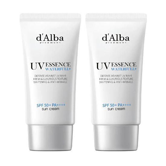 d Alba UV Essence Waterfull+ Sunscreen SPF50+ PA++++ Hydrating Korean Sun Cream Duo Set 50ml + 50ml