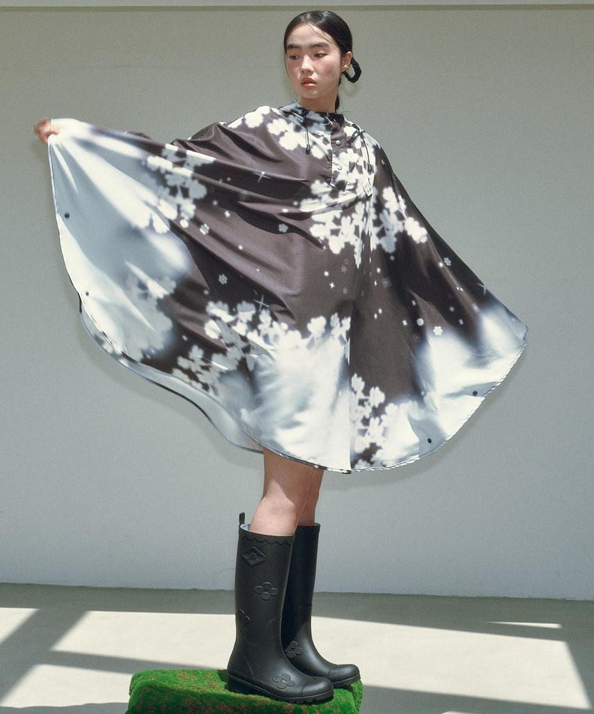 Rockfish Weatherwear [X Minjukim] Floral Patch Rain Boots Long - 4 Colors