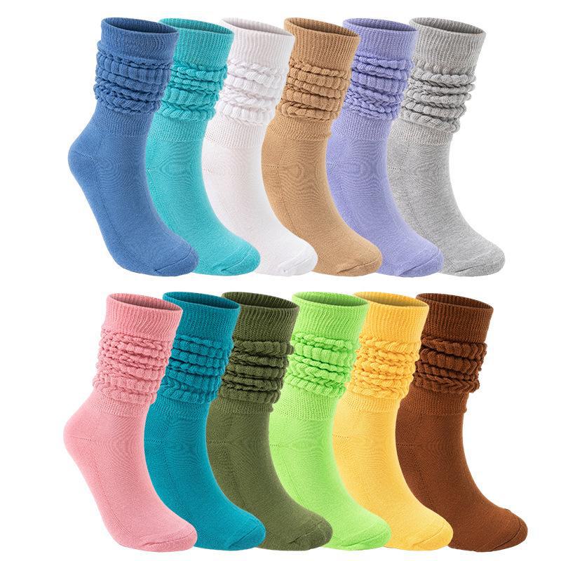 European & American Terry Towel Sports Socks - Slouch Style Bubble Running Pile Socks