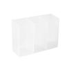 Transparent 3 Grid Wall Storage Box – Self Adhesive No Drill Organizer for Makeup Brushes, Lipstick, Pens, Perfume, Bathroom & Vanity Storage