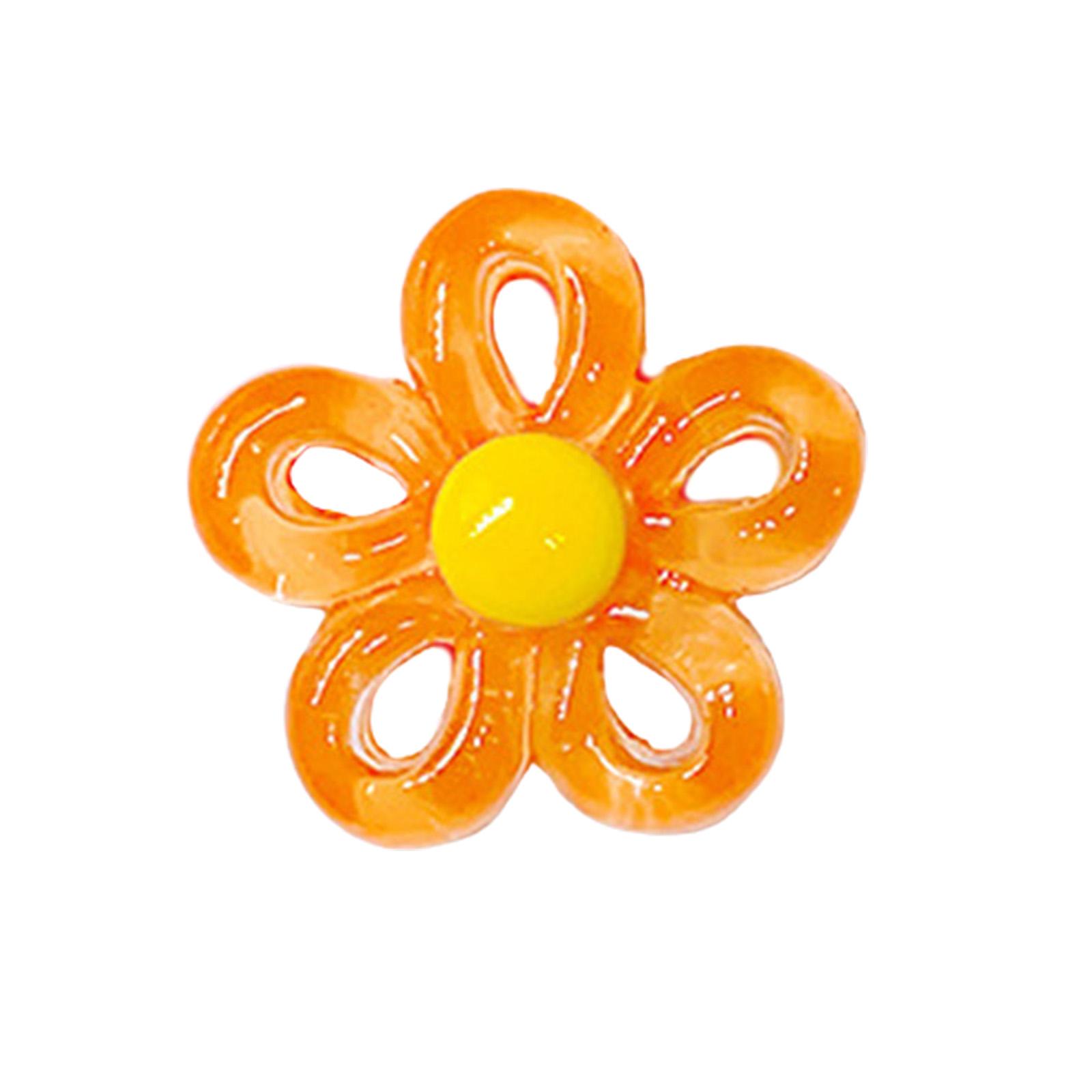 

Кристальная бусина-цветок Красивая полая бусина-разделитель в виде цветка Сделай сам серьги Изготовление ювелирных изделий Уникальная бусина-разделитель в виде цветка оранжевый