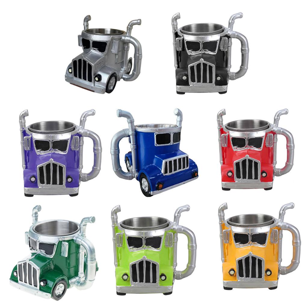 Eye Catching Truck Shape Water Cup Medium Capacity Truck Shape Drinking Mug For Truck Lover And Active Lifestyle