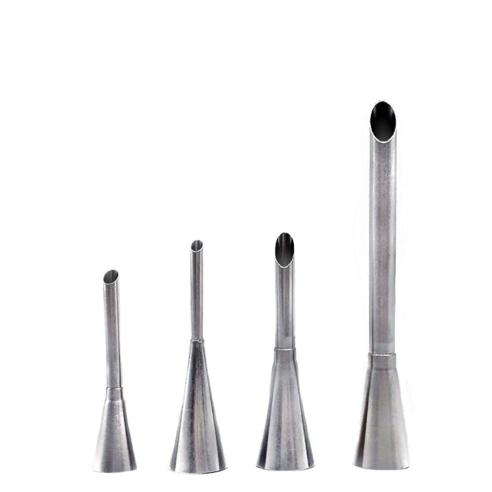 4PCS Pointed Tip Cream Puff Piping Nozzle Long Nozzle Tip Eclair Piping Tip  Cake Cream Puff Filling