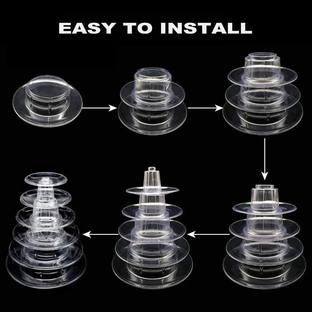 Cake Display Rack 6 Tiers Round Macaron Tower Macarons Desserts Serving Tray for Birthday Party Decor Tools Baking Utensils