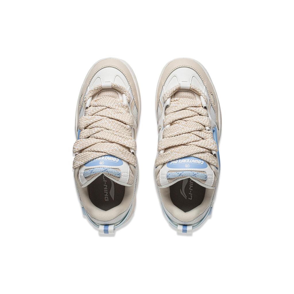 Li Ning CF Comfort Breathable Shock Absorbing Durable Low Top Casual Shoes Women sneaker Cloud-White AGCT330-3