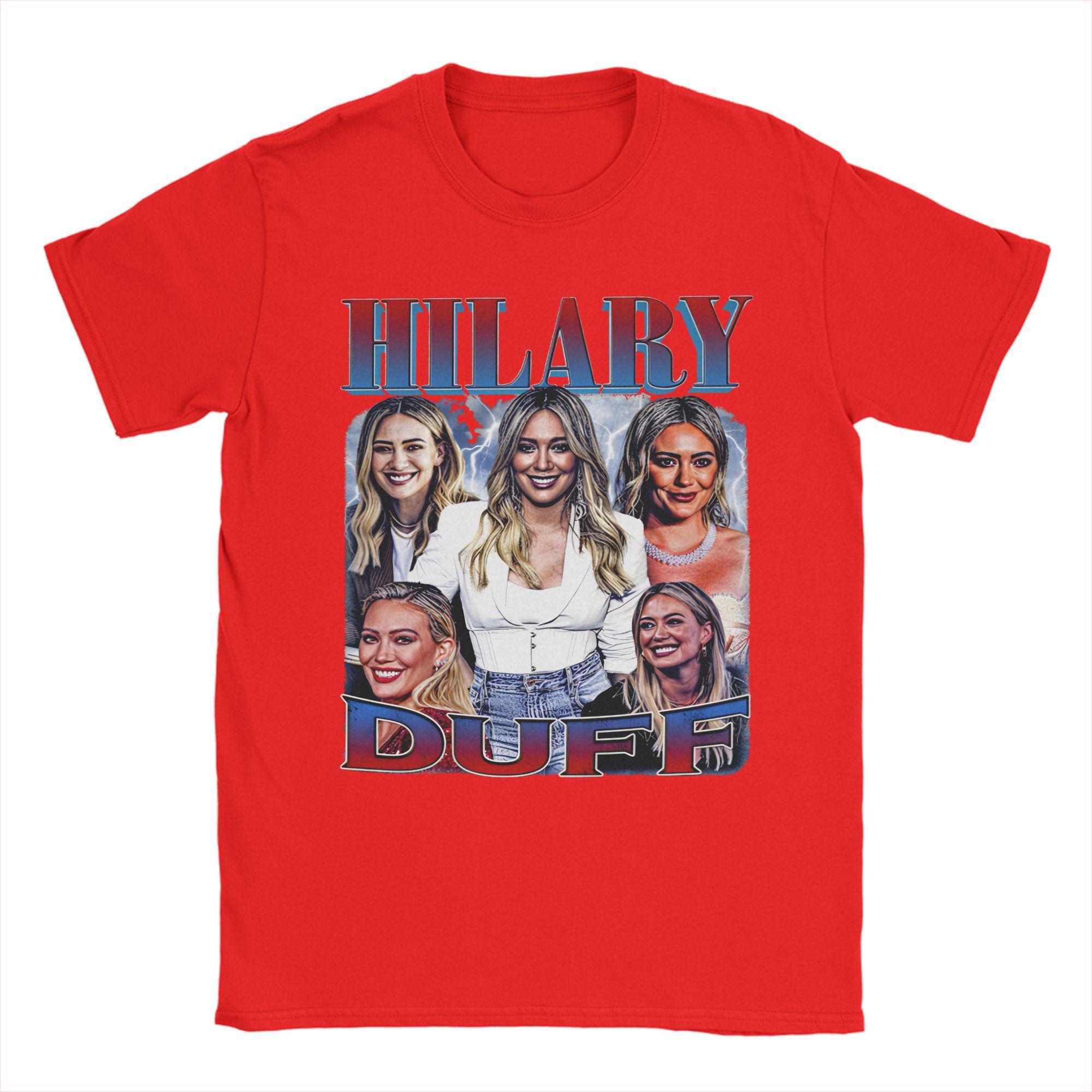 Men Women Hilary Duff T Shirt Cotton Printed Tee Shirts Clothing Outfits S