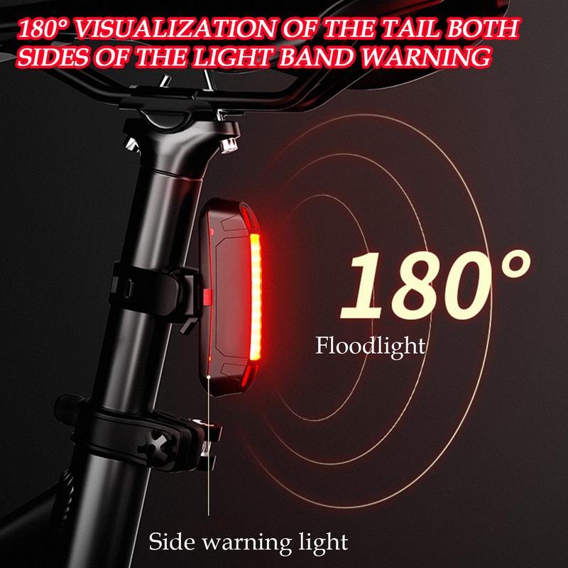 Cycling Tail Light Outdoor Highlight USB Charging Mountain Led Waterproof Intelligent Cycling Safety Taillight China Mainland