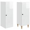 Cabinet Set 2 pcs High Gloss White Particleboard