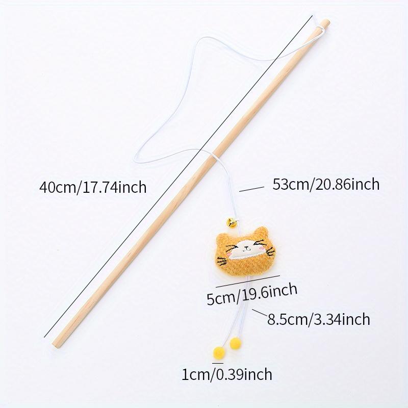 

Interactive Cat Stick with Bells, Feathers & Wand - Exercise & Playtime Fun for Your Cat!
