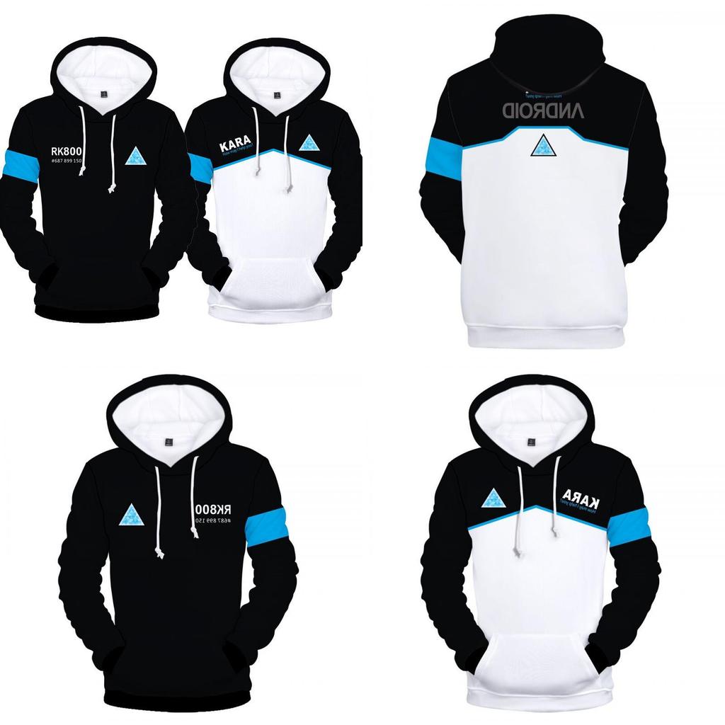 Premium Quality Detroit Become Human Hoodie Sweatshirt Connor Rk800 Kara Baseball Coat Jacket