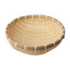 Natural Handwoven Bamboos Storage Basket for Multipurpose Kitchen Use Fruit and Nut Container with Nonslip Bottom