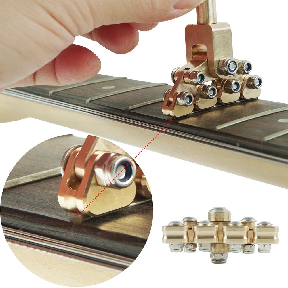 Guitar Fractal Fret Press Tool Guitar Fractal Pusher for Electric Acoustic Bass Maintenance Fingerboard Curvatures Pressing Tool