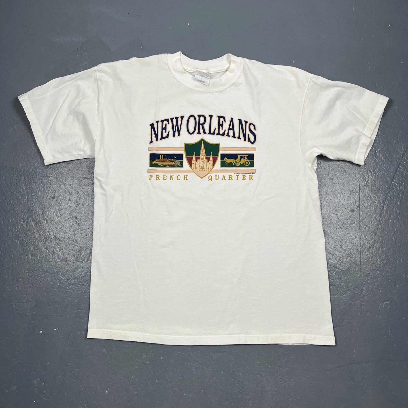 

Vintage Y2K New Orleans French Quarter Tshirt White XL Casual Unisex VTG S