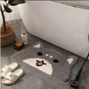 New Cartoon Cute Animal Imitation Cashmere Floor Mat Bathroom Absorbent Floor Mat Bedroom Thickened Carpet