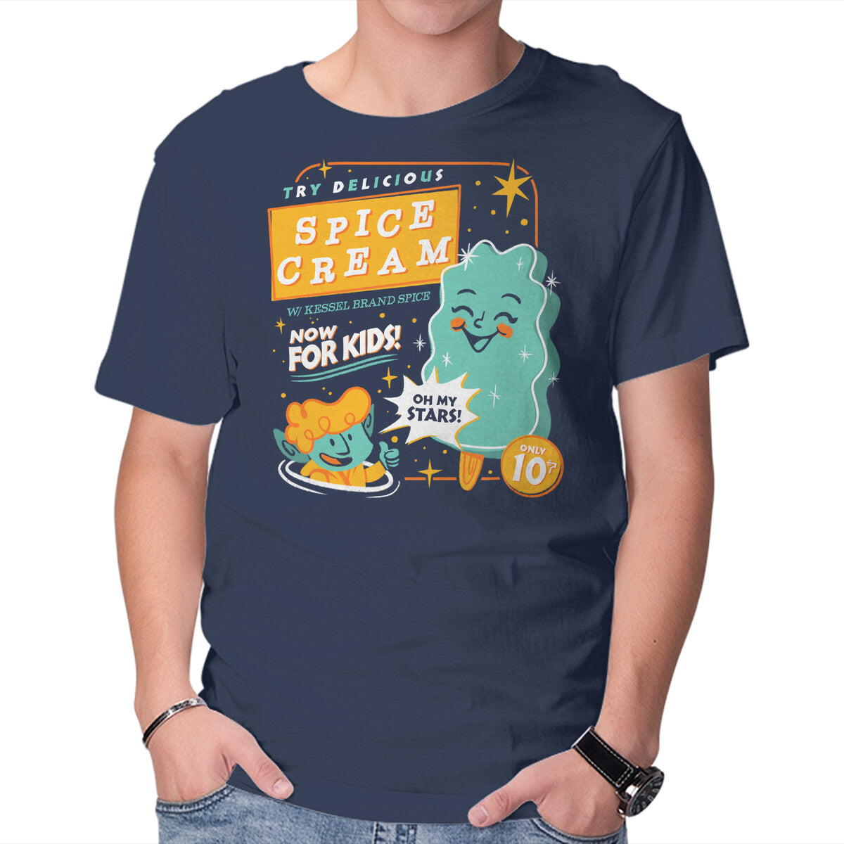 Unisex Crew Neck T-Shirt Try Delicious Spice Cream Graphic Short Sleeve Casual Tee XXXXL