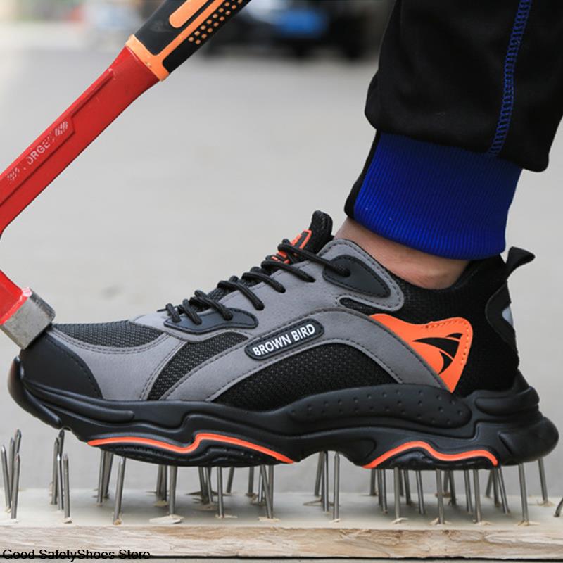 Sneakers da Lavoro Traspiranti Uomo Donna Scarpe Antinfortunistiche da Lavoro con Puntale in Acciaio Scarpe Protettive Calzature da Lavoro Leggere Anti-Schiacciamento