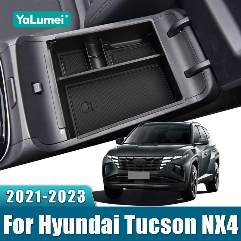 For Hyundai Tucson NX4    Hybrid N Line Car Central Armrest Storage Box Organizer Container Tray Case Accessories