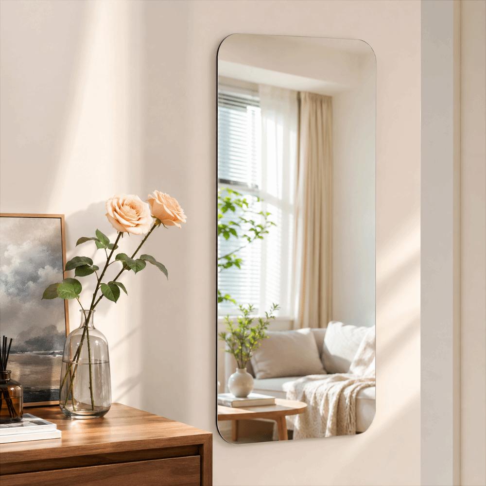 Shatterproof Wall Stickers Mirror Acrylic Glass Stickers Floor Mirror Stickers Bathroom Decor