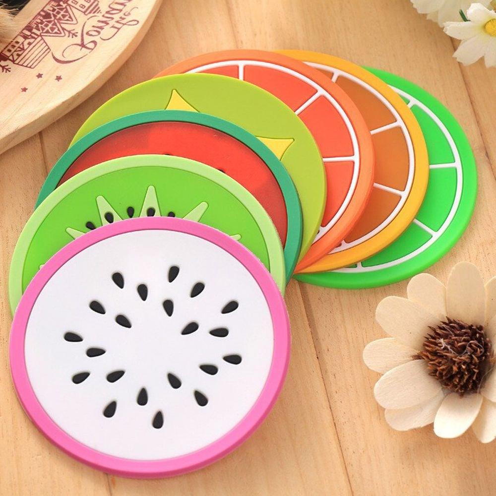 6x Kitchen Coaster Mat for Cups and Glasses Set of Coasters