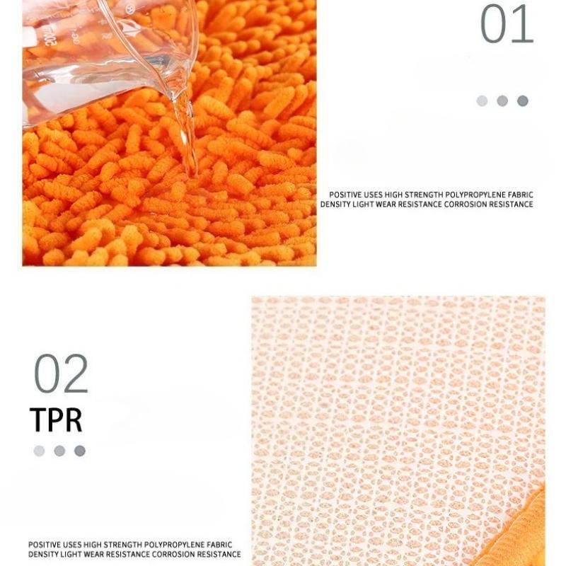 Chenille Heart Bathroom Floor Mats Home Bedroom Bathroom Entrance Non-slip Absorbent Foot Mat Luxury Bathroom Set