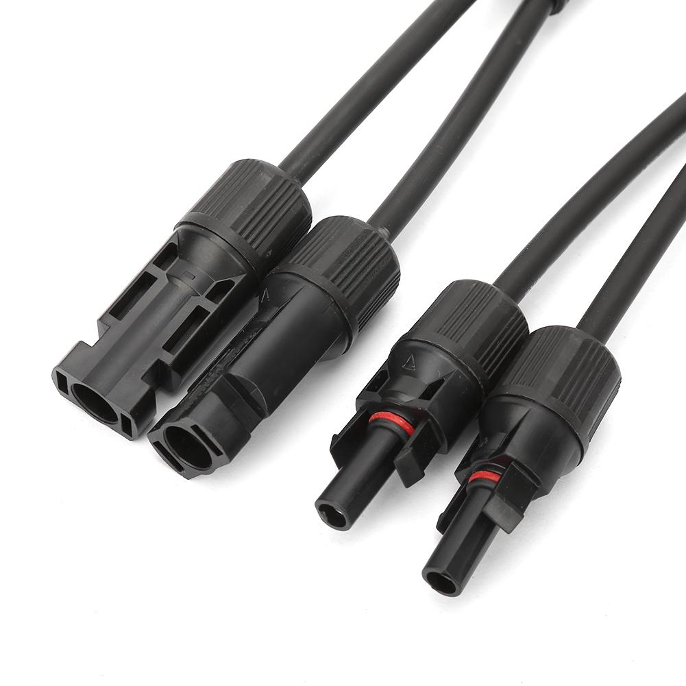 1 Pair Y Branch Connector Solar Panel Adapter Cable Splitter