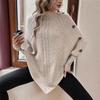 Women's High Neck Cape Sleeve Knit Sweater
