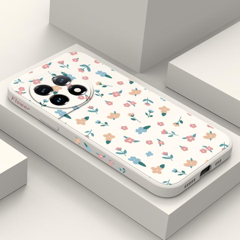 Drunk Fallen Flowers Phone Case For Oneplus 13 13R 12 12R 11 11R 10 10R 10T 9R 9RT 9 8T 8 7 7T Pro 5G Liquid Silicone Cover